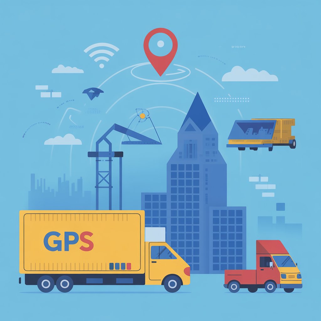 Warehouse using GPS-linked inventory scanners in loading dock